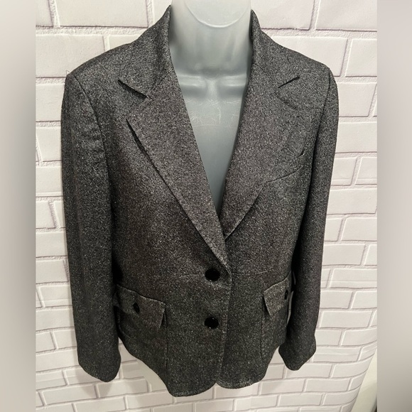 TALBOTS women gray blazer /size 8 - Picture 13 of 16